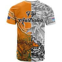 Fiji Australia Rugby T Shirt World Cup 2023 Polynesia Tapa Mixed Indigenous Aboriginal - Wonder Print Shop