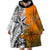 Fiji Australia Rugby Wearable Blanket Hoodie World Cup 2023 Polynesia Tapa Mixed Indigenous Aboriginal - Wonder Print Shop
