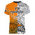Fiji Australia Rugby Women V Neck T Shirt World Cup 2023 Polynesia Tapa Mixed Indigenous Aboriginal - Wonder Print Shop