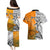 Personalised Fiji Australia Rugby Couples Matching Puletasi Dress and Hawaiian Shirt World Cup 2023 Polynesia Tapa Mixed Indigenous Aboriginal LT9 - Wonder Print Shop