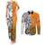 Personalised Fiji Australia Rugby Couples Matching Tank Maxi Dress and Long Sleeve Button Shirts World Cup 2023 Polynesia Tapa Mixed Indigenous Aboriginal LT9 - Wonder Print Shop