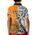 Personalised Fiji Australia Rugby Kid Polo Shirt World Cup 2023 Polynesia Tapa Mixed Indigenous Aboriginal - Wonder Print Shop