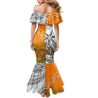 Personalised Fiji Australia Rugby Mermaid Dress World Cup 2023 Polynesia Tapa Mixed Indigenous Aboriginal - Wonder Print Shop