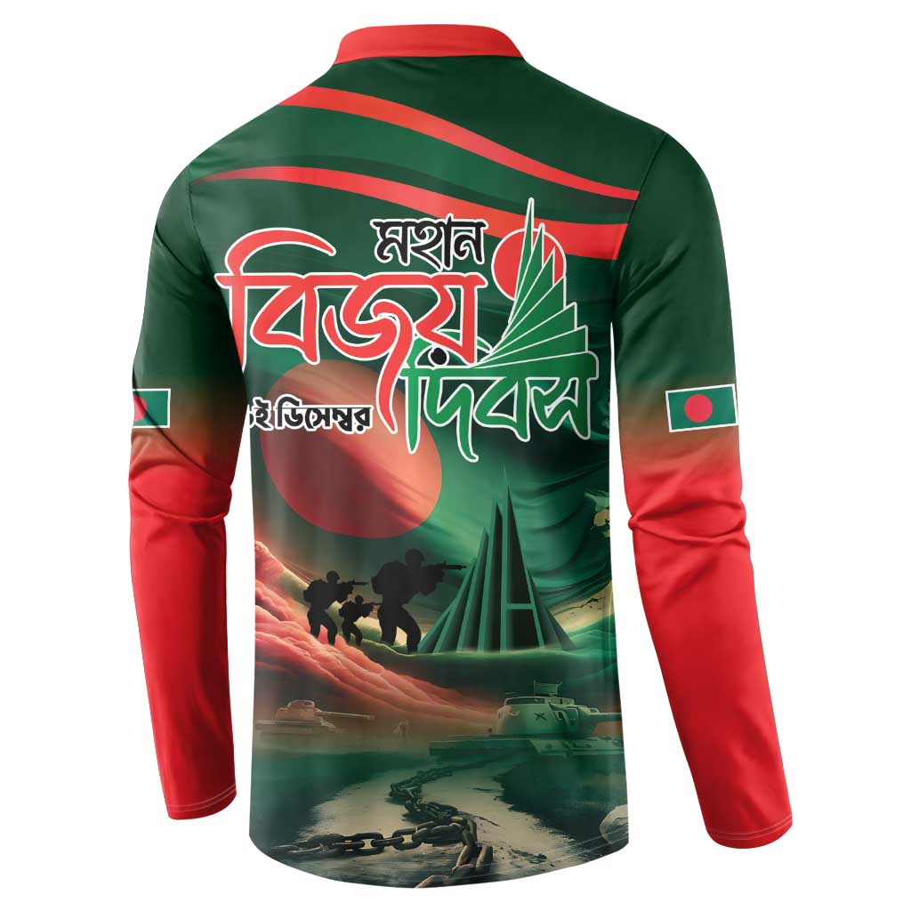 Bangladesh Victory Day Button Sweatshirt National Martyrs' Memorial - Wonder Print Shop