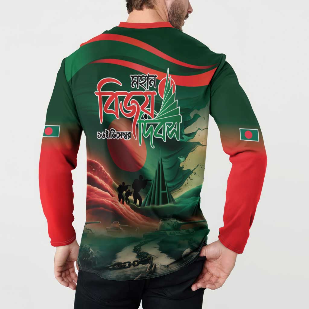 Bangladesh Victory Day Button Sweatshirt National Martyrs' Memorial - Wonder Print Shop