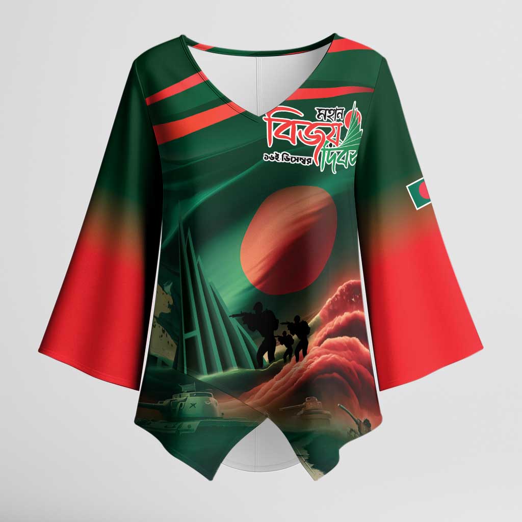 Bangladesh Victory Day Kimono Sleeve Blouse National Martyrs' Memorial - Wonder Print Shop