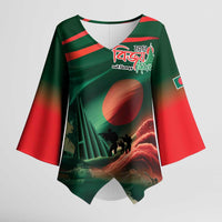 Bangladesh Victory Day Kimono Sleeve Blouse National Martyrs' Memorial - Wonder Print Shop