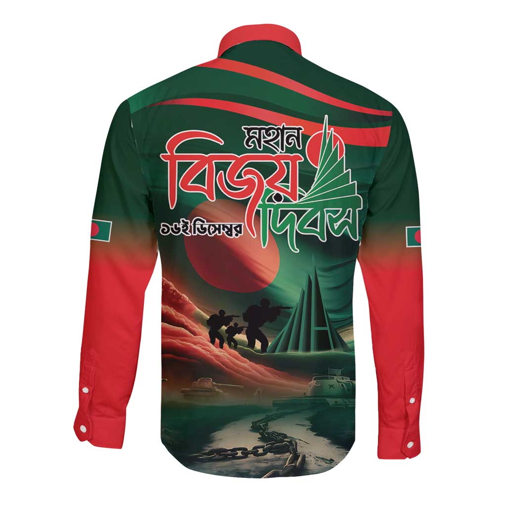 Bangladesh Victory Day Long Sleeve Button Shirt National Martyrs' Memorial - Wonder Print Shop