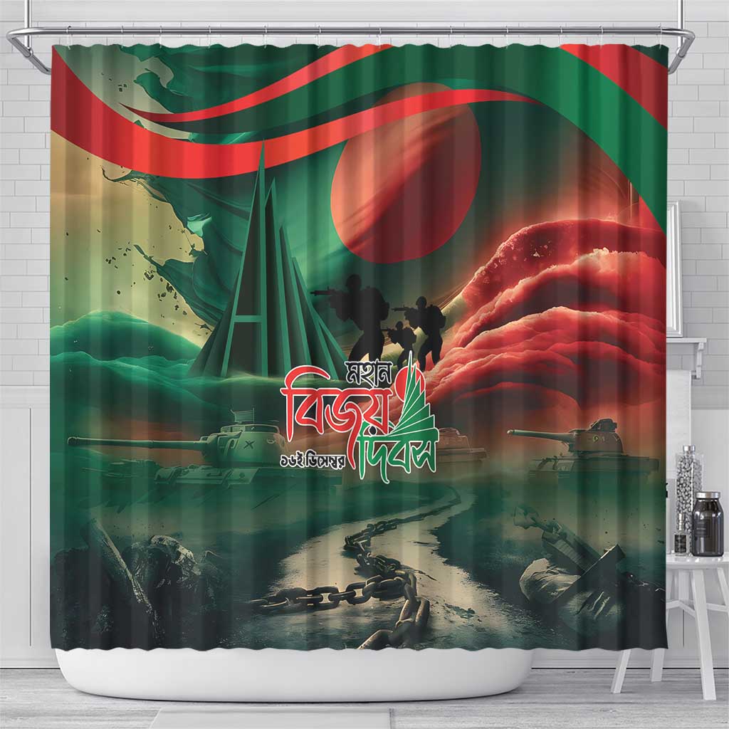 Bangladesh Victory Day Shower Curtain National Martyrs' Memorial - Wonder Print Shop