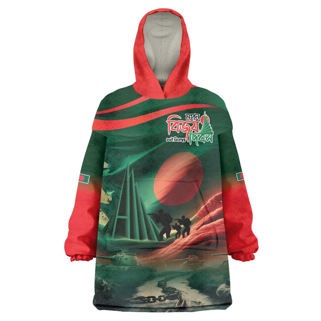 Bangladesh Victory Day Wearable Blanket Hoodie National Martyrs' Memorial - Wonder Print Shop