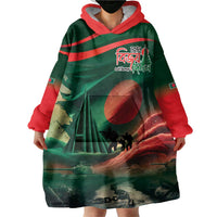 Bangladesh Victory Day Wearable Blanket Hoodie National Martyrs' Memorial - Wonder Print Shop