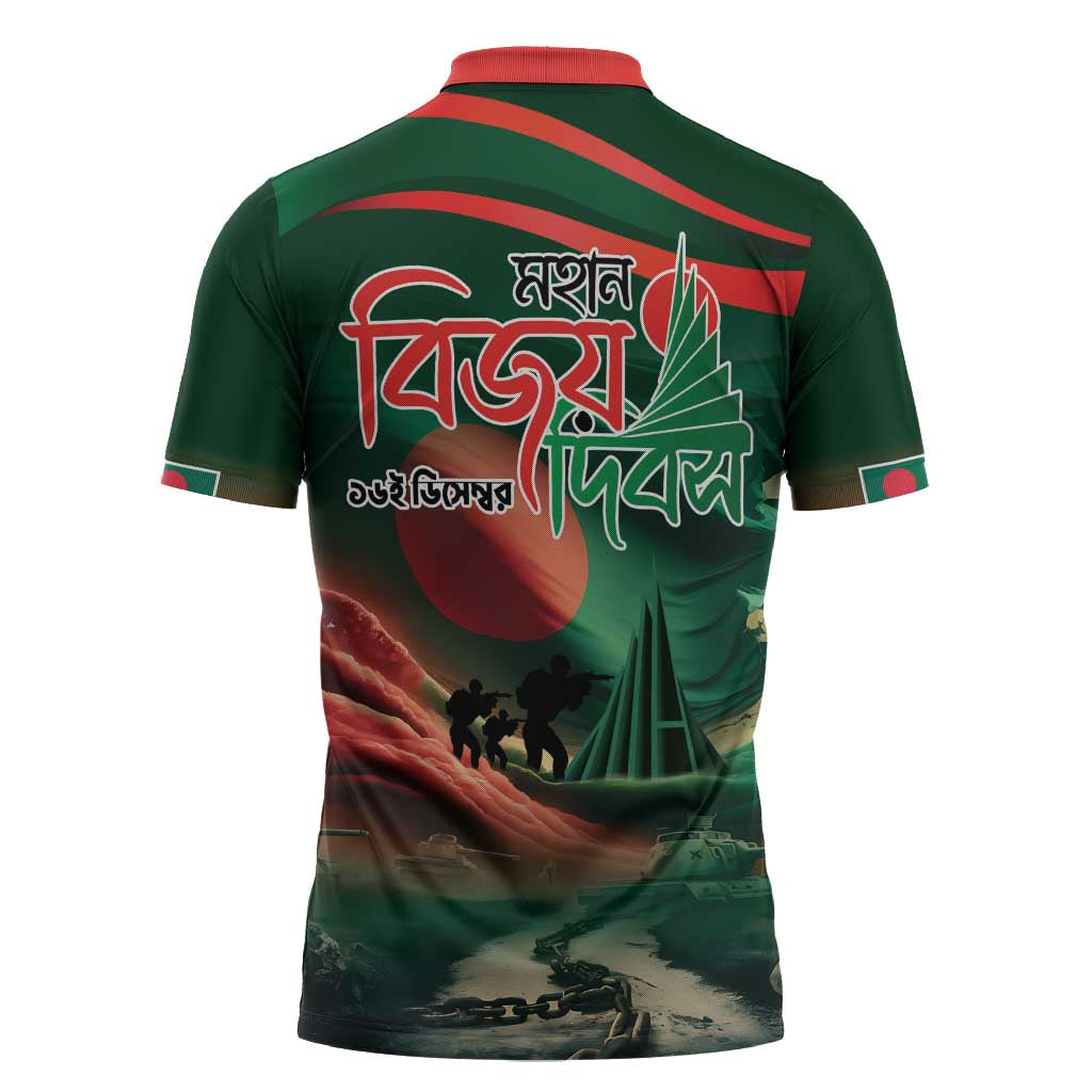 Bangladesh Victory Day Zipper Polo Shirt National Martyrs' Memorial - Wonder Print Shop