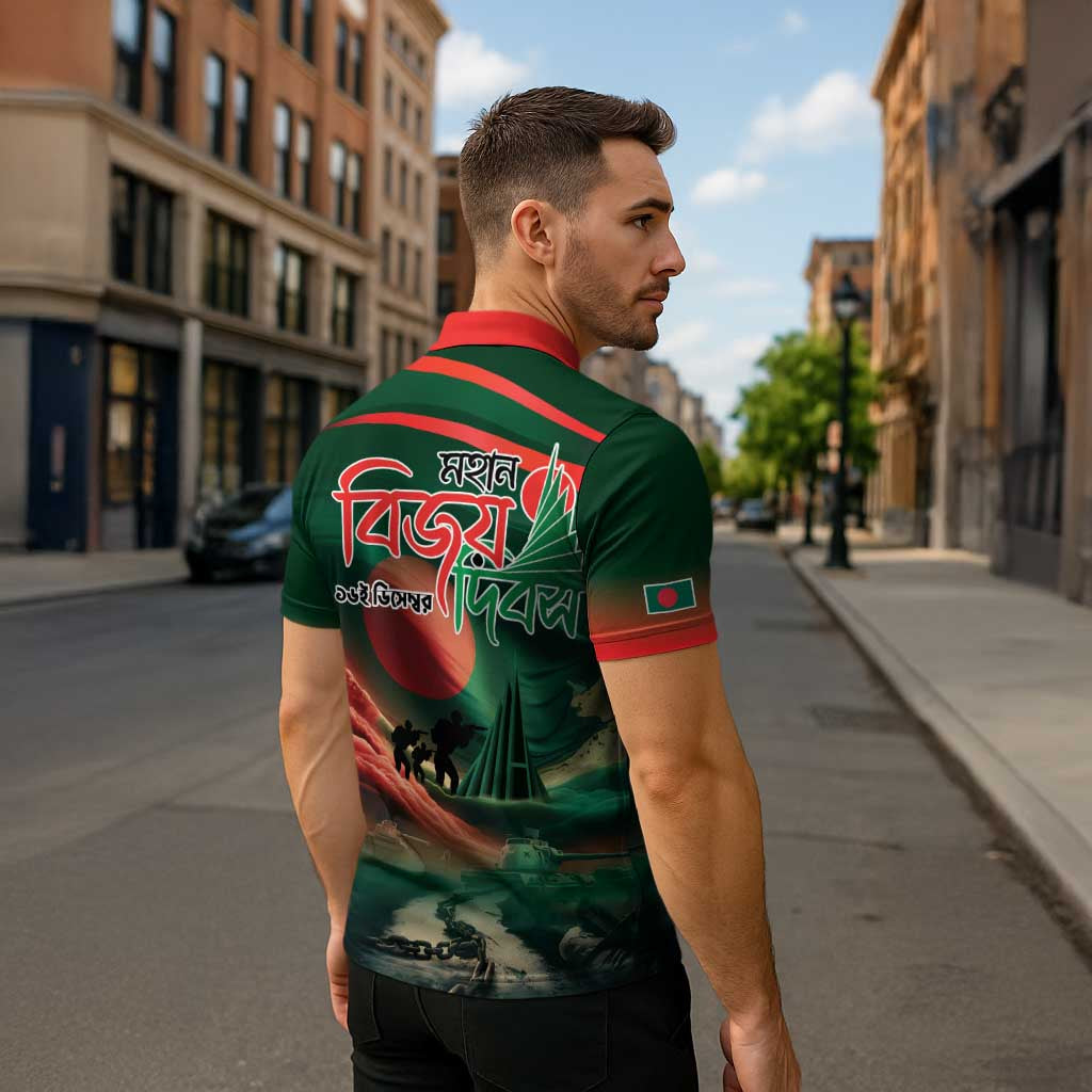 Bangladesh Victory Day Zipper Polo Shirt National Martyrs' Memorial - Wonder Print Shop