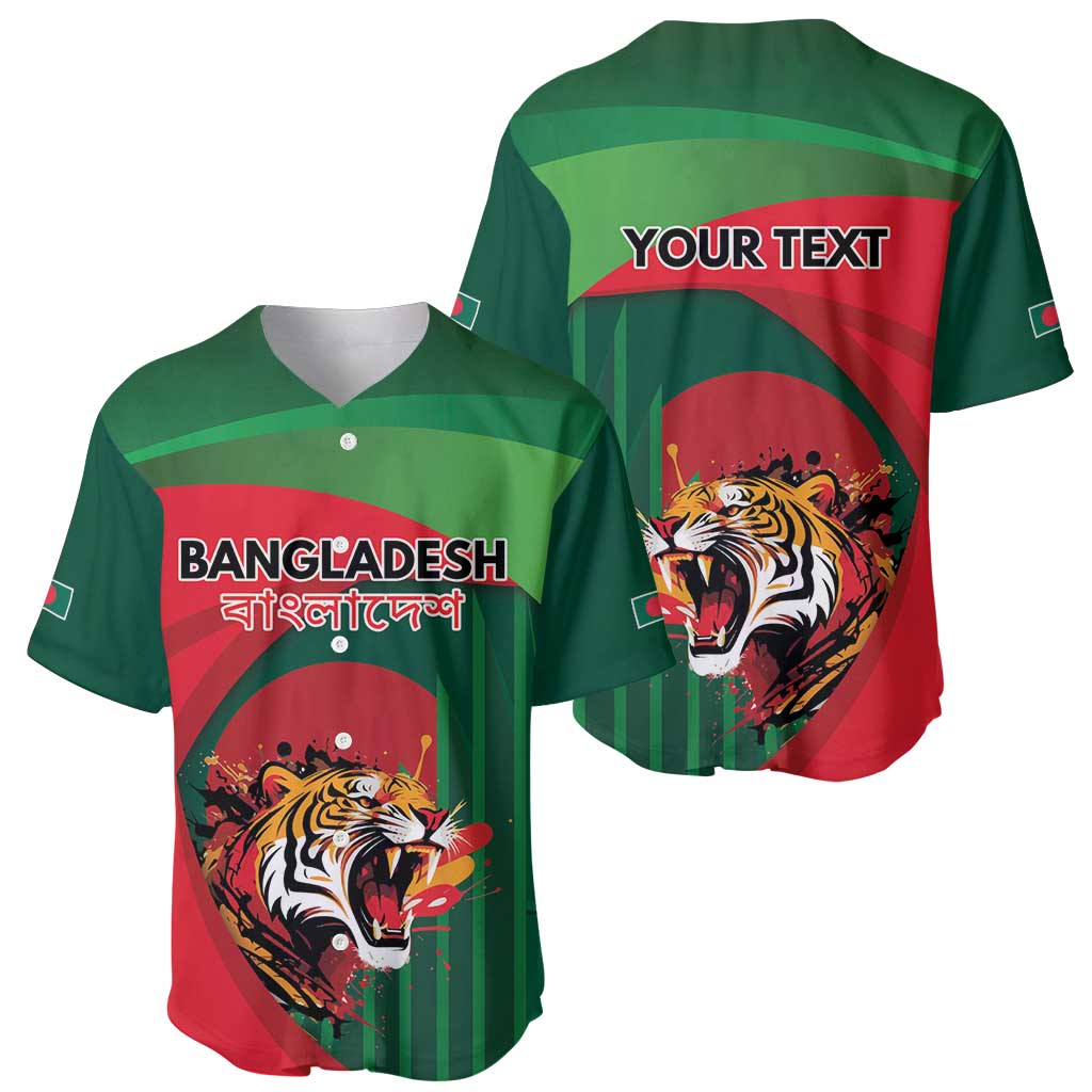 Royal Bengal Tiger Bangladesh Personalized Baseball Jersey - Wonder Print Shop
