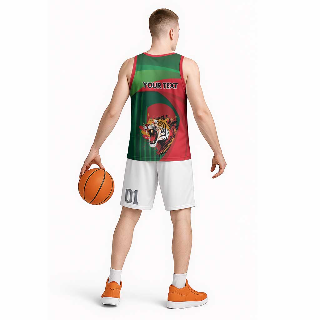 Royal Bengal Tiger Bangladesh Personalized Basketball Jersey - Wonder Print Shop