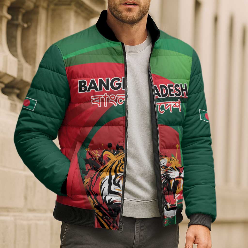 Royal Bengal Tiger Bangladesh Personalized Bomber Puffer Jacket - Wonder Print Shop