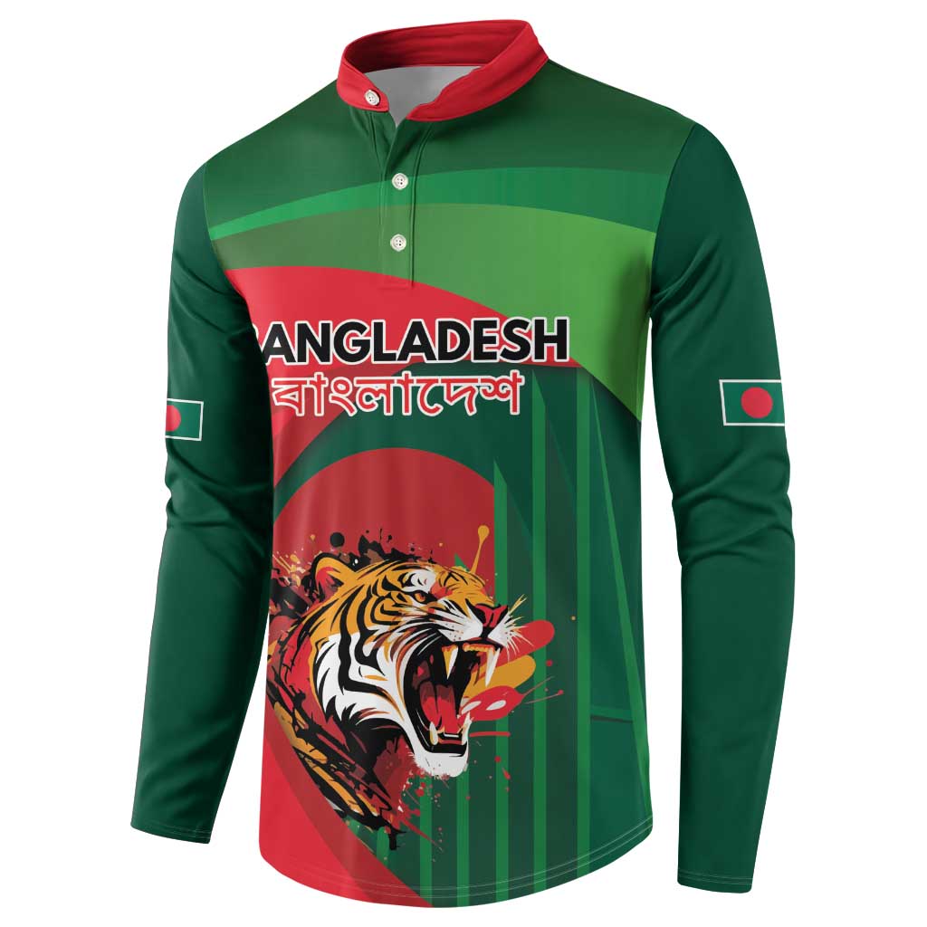 Royal Bengal Tiger Bangladesh Personalized Button Sweatshirt - Wonder Print Shop