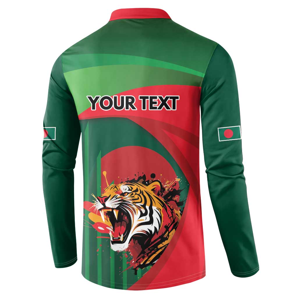 Royal Bengal Tiger Bangladesh Personalized Button Sweatshirt - Wonder Print Shop