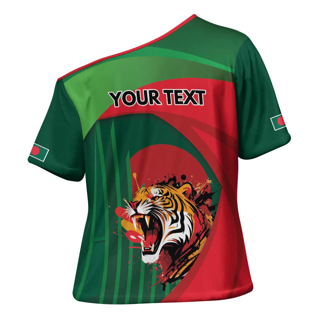 Royal Bengal Tiger Bangladesh Personalized Cross Shoulder Shirt - Wonder Print Shop
