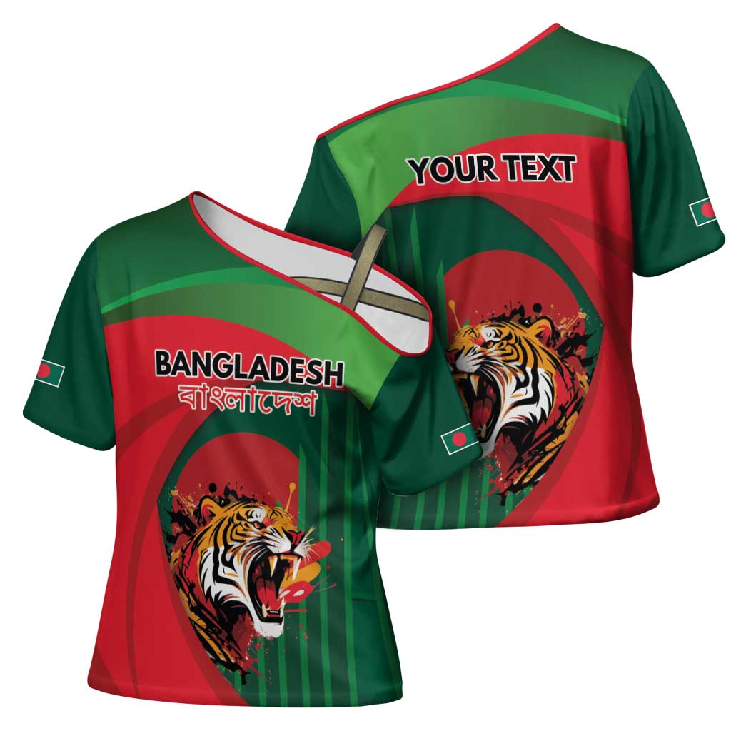 Royal Bengal Tiger Bangladesh Personalized Cross Shoulder Shirt - Wonder Print Shop
