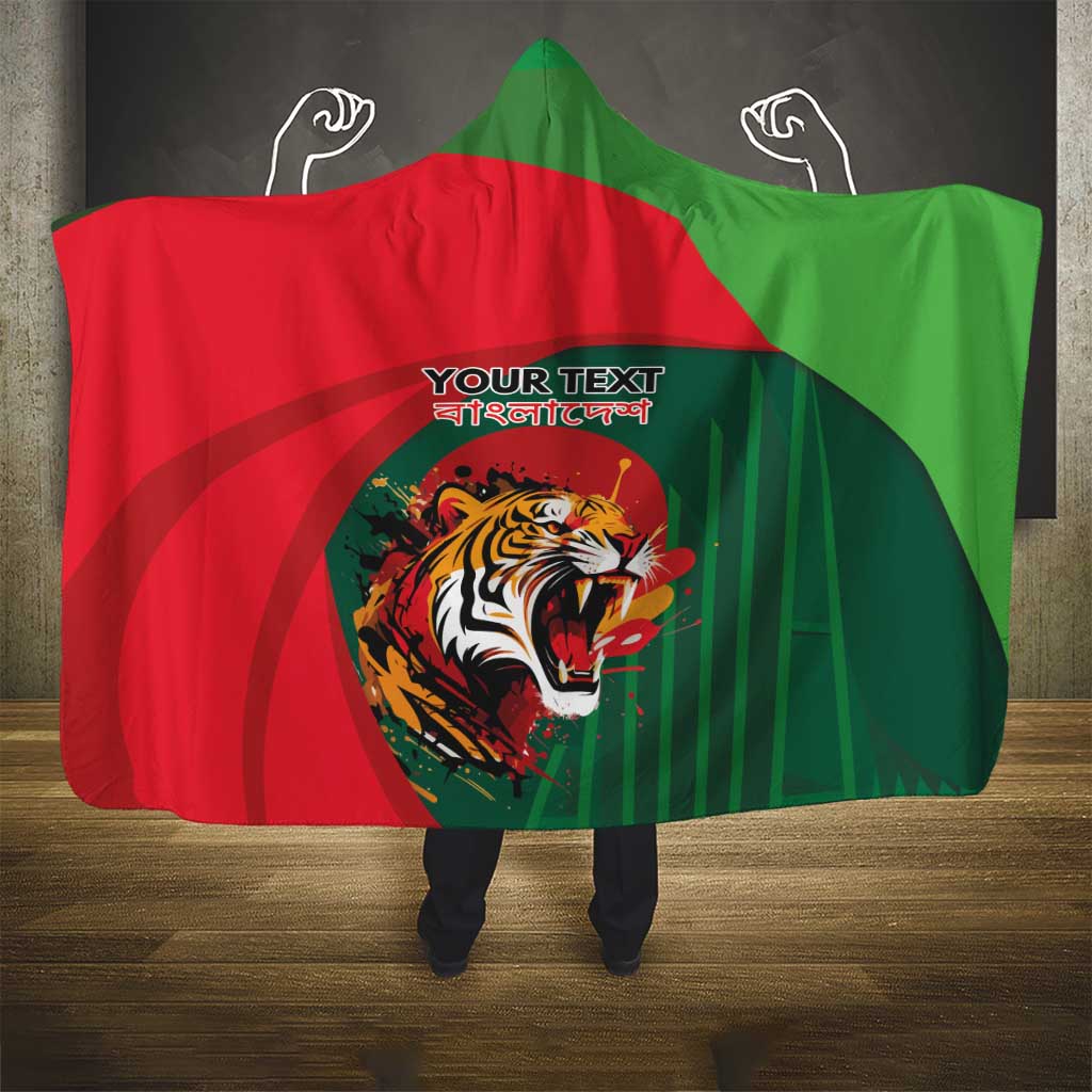 Royal Bengal Tiger Bangladesh Personalized Hooded Blanket - Wonder Print Shop