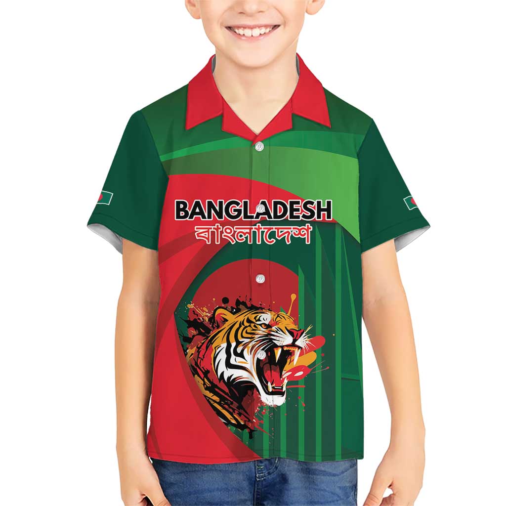 Royal Bengal Tiger Bangladesh Personalized Kid Hawaiian Shirt - Wonder Print Shop