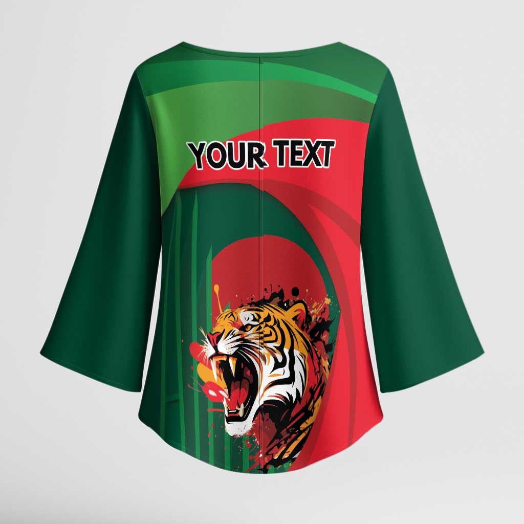 Royal Bengal Tiger Bangladesh Personalized Kimono Sleeve Blouse - Wonder Print Shop