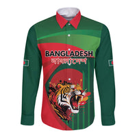 Royal Bengal Tiger Bangladesh Personalized Long Sleeve Button Shirt - Wonder Print Shop