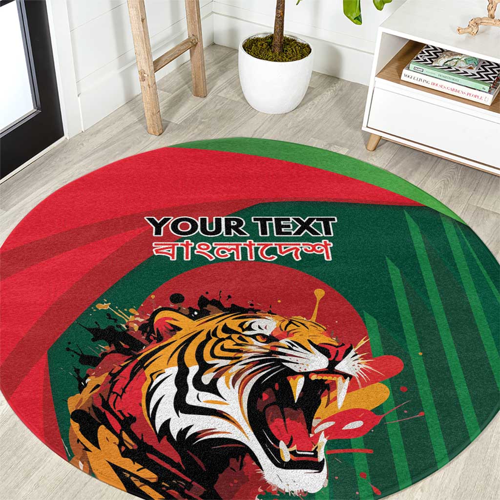 Royal Bengal Tiger Bangladesh Personalized Round Carpet - Wonder Print Shop