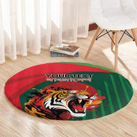 Royal Bengal Tiger Bangladesh Personalized Round Carpet - Wonder Print Shop
