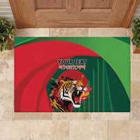 Royal Bengal Tiger Bangladesh Personalized Rubber Doormat - Wonder Print Shop
