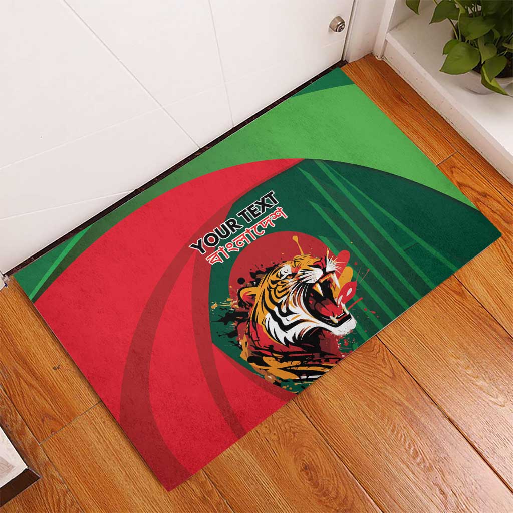 Royal Bengal Tiger Bangladesh Personalized Rubber Doormat - Wonder Print Shop