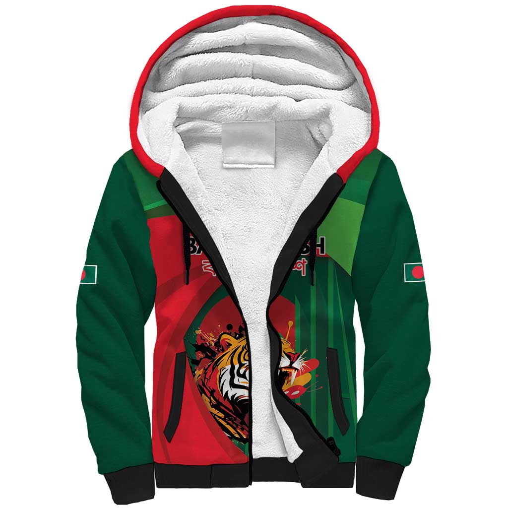 Royal Bengal Tiger Bangladesh Personalized Sherpa Hoodie - Wonder Print Shop