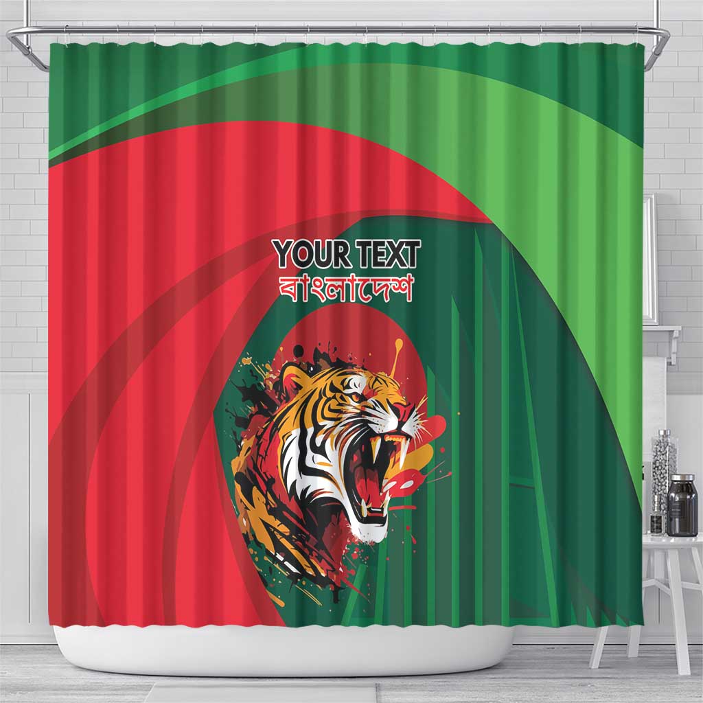 Royal Bengal Tiger Bangladesh Personalized Shower Curtain - Wonder Print Shop