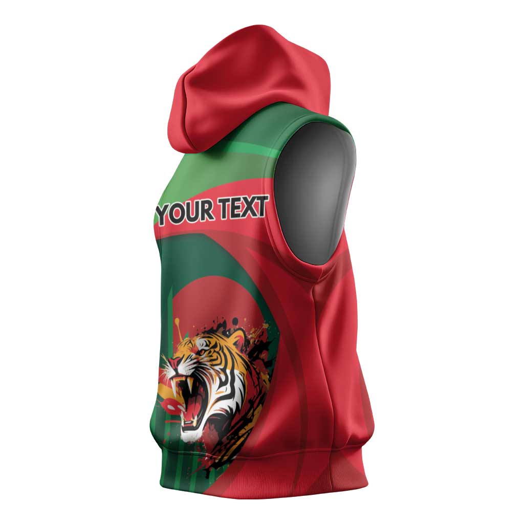 Royal Bengal Tiger Bangladesh Personalized Sleeveless Hoodie - Wonder Print Shop