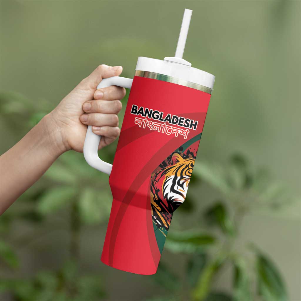 Royal Bengal Tiger Bangladesh Personalized Tumbler With Handle - Wonder Print Shop