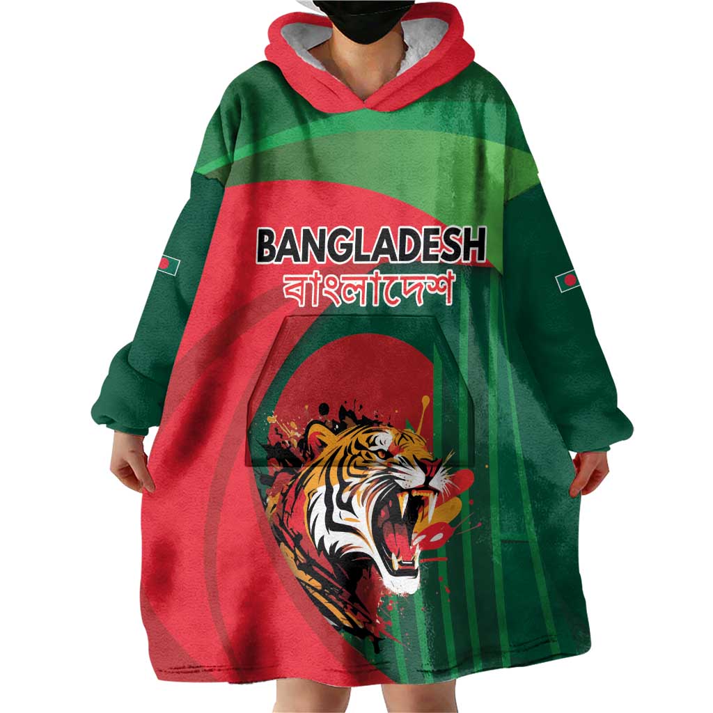 Royal Bengal Tiger Bangladesh Personalized Wearable Blanket Hoodie - Wonder Print Shop