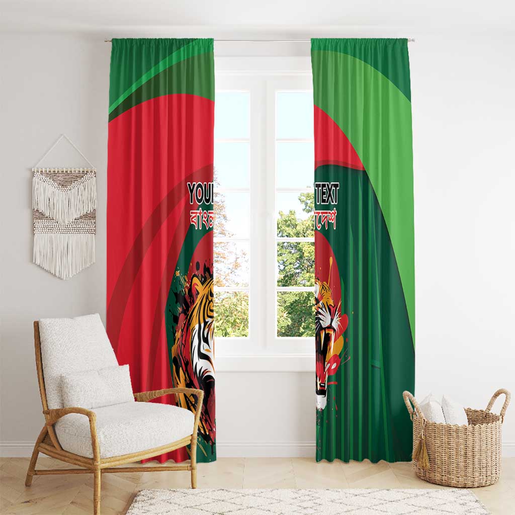 Royal Bengal Tiger Bangladesh Personalized Window Curtain - Wonder Print Shop