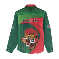 Royal Bengal Tiger Bangladesh Personalized Women Casual Shirt - Wonder Print Shop