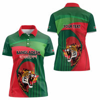 Royal Bengal Tiger Bangladesh Personalized Women Polo Shirt - Wonder Print Shop
