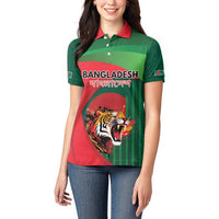Royal Bengal Tiger Bangladesh Personalized Women Polo Shirt - Wonder Print Shop