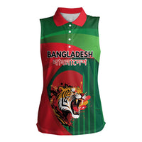 Royal Bengal Tiger Bangladesh Personalized Women Sleeveless Polo Shirt - Wonder Print Shop