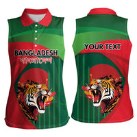Royal Bengal Tiger Bangladesh Personalized Women Sleeveless Polo Shirt - Wonder Print Shop