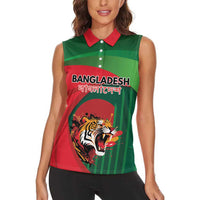 Royal Bengal Tiger Bangladesh Personalized Women Sleeveless Polo Shirt - Wonder Print Shop
