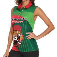 Royal Bengal Tiger Bangladesh Personalized Women Sleeveless Polo Shirt - Wonder Print Shop