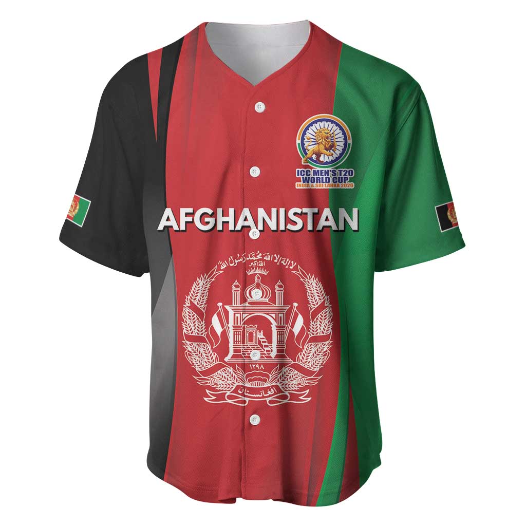 Custom Afghanistan Cricket Spirit 2026 Baseball Jersey World T20 Edition - Wonder Print Shop