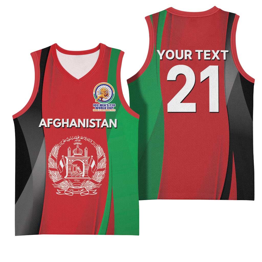 Custom Afghanistan Cricket Spirit 2026 Basketball Jersey World T20 Edition - Wonder Print Shop