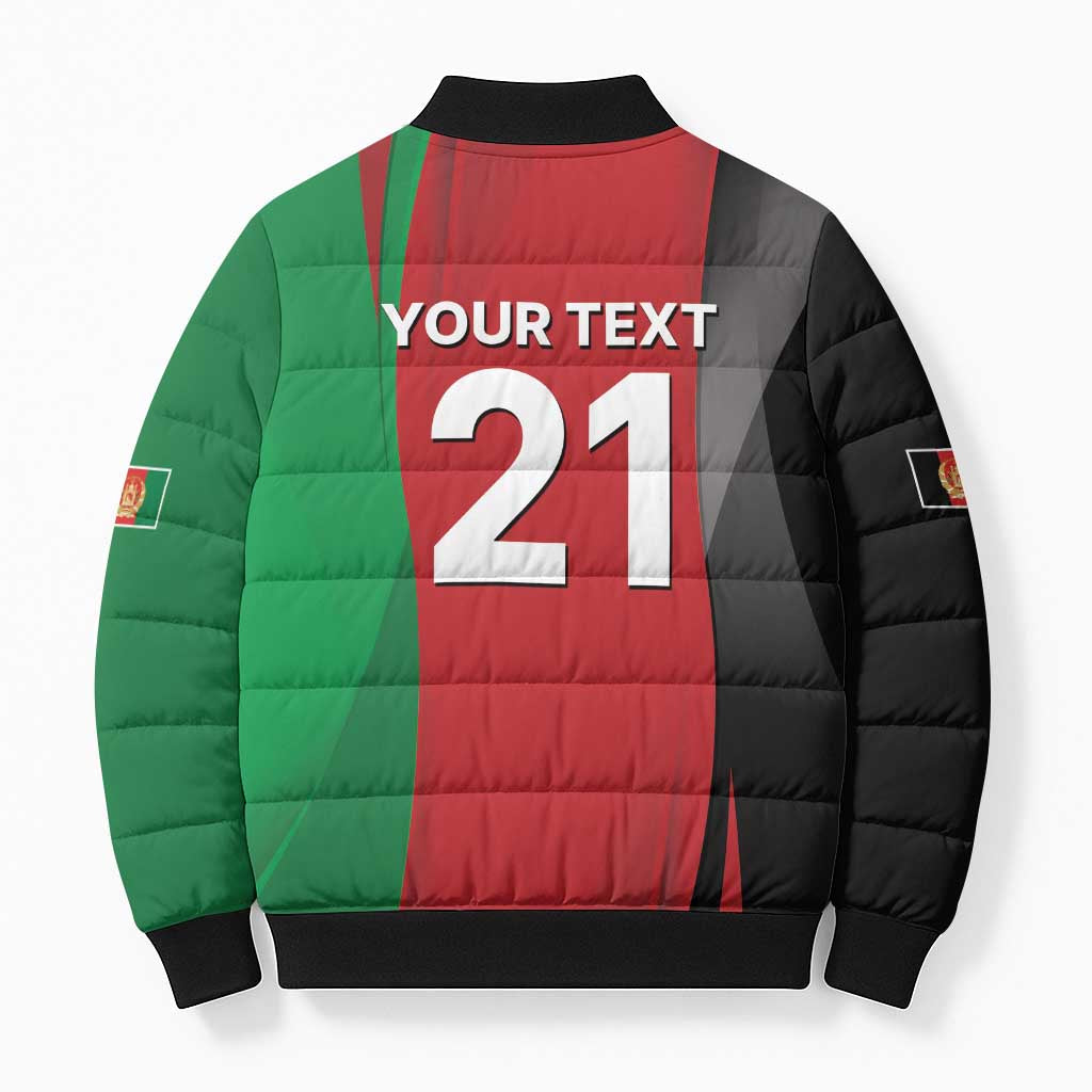 Custom Afghanistan Cricket Spirit 2026 Bomber Puffer Jacket World T20 Edition - Wonder Print Shop