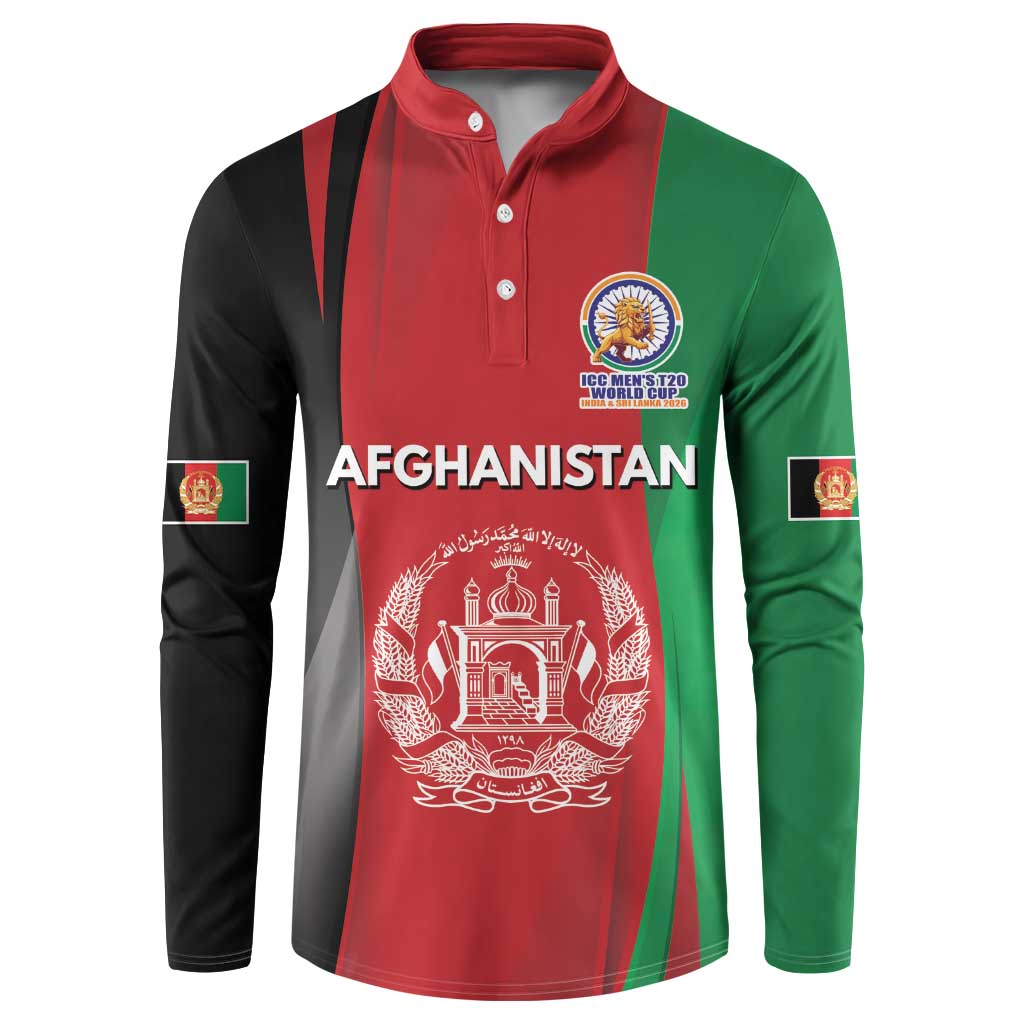 Custom Afghanistan Cricket Spirit 2026 Button Sweatshirt World T20 Edition - Wonder Print Shop