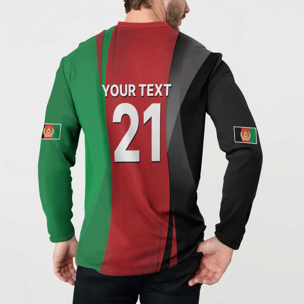 Custom Afghanistan Cricket Spirit 2026 Button Sweatshirt World T20 Edition - Wonder Print Shop